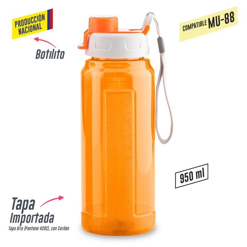Botilito Plástico Galaxy 950ml - Producción Nacional