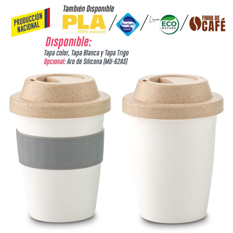 Mug Plastico Coffee Plus 12oz- Producción Naciona PRECIO NETO