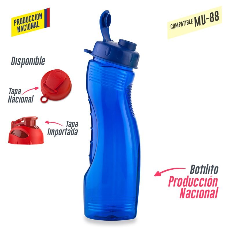 Botilito Saturno PVC 850ml - Produccion Nacional (Ver MU-35 - Tapa Pesta) - Image 2