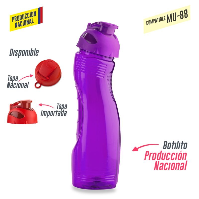 Botilito Saturno PVC 850ml - Produccion Nacional (Ver MU-35 - Tapa Pesta) - Image 3