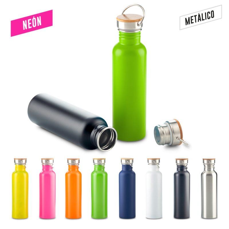 Botilito Metalico Wood  700ml
