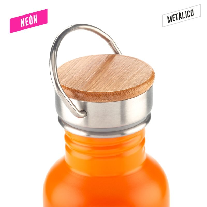 Botilito Metalico Wood  700ml