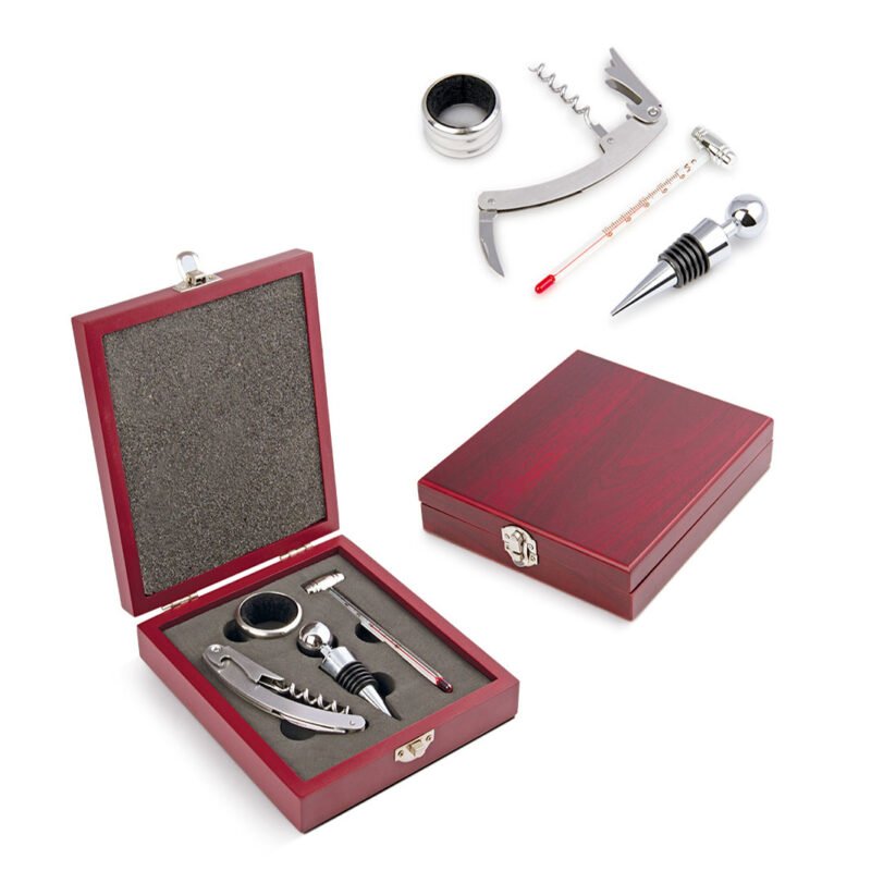 Caja de Madera 4 Accesorios