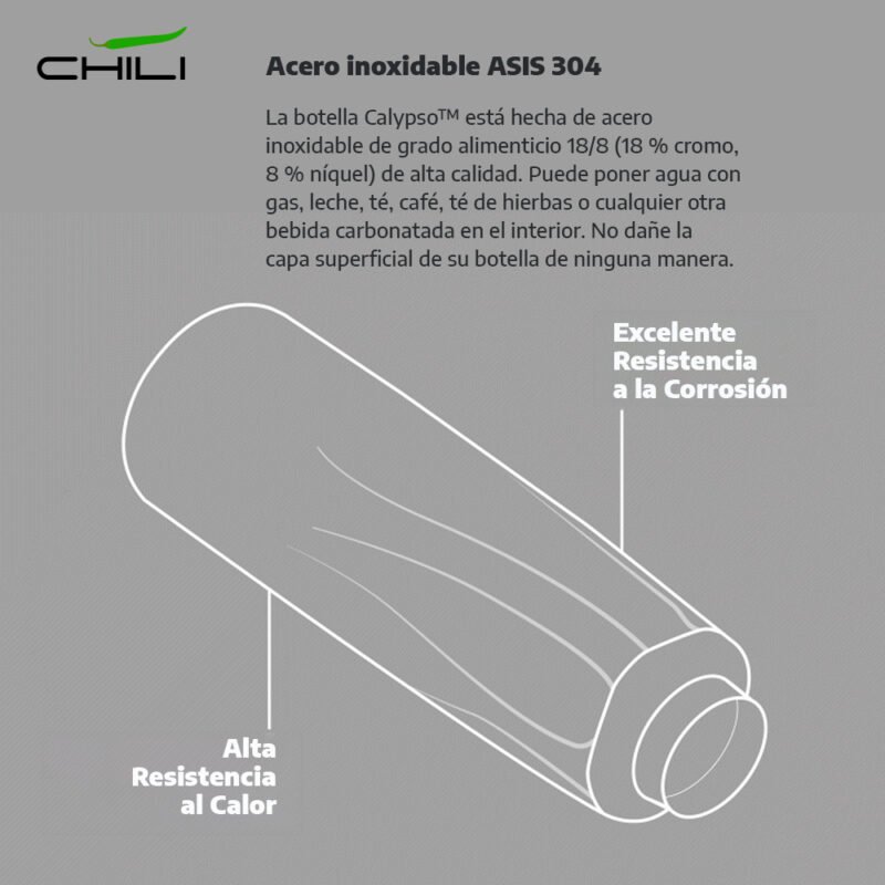 Termo Metalico Calypso Chili 500ml - Image 3