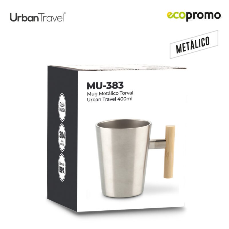 Mug Metálico Torval Urban Travel 400ml - Image 3