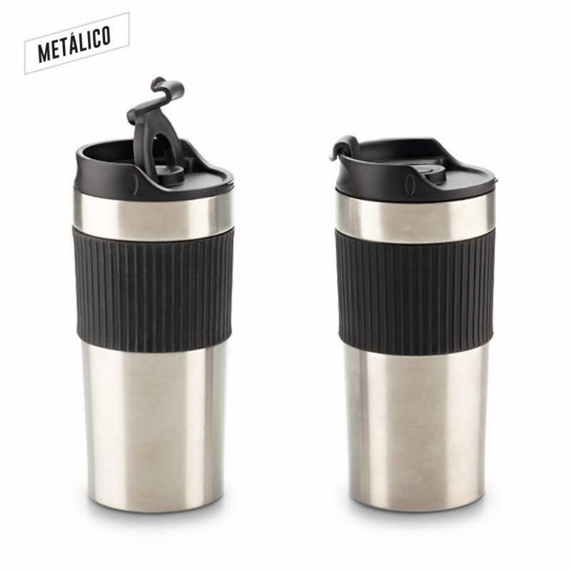 Mug Metálico con Prensa Francesa 450ml - Image 2