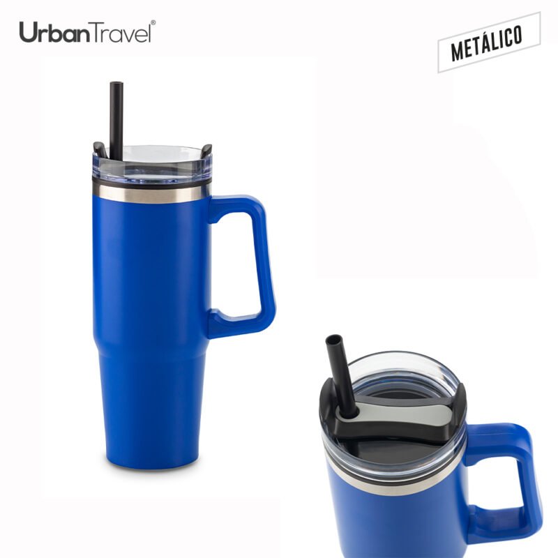 Mug Metálico y Plástico Chester Urban Travel 900ml