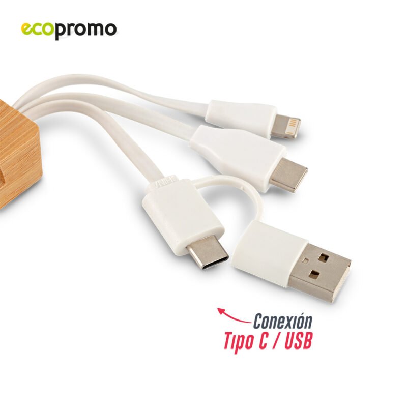 Cable Multicargador 3-1 Bamboo - Image 3
